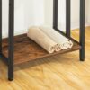 HOOBRO Towel Rack, Towel Rail Freestanding, Towel Holder for Bathroom, Drying Stand with 3 Towel Rails and Storage Shelf, Metal, for Bath and Hand Towels, Industrial, Rustic Brown and Black EBF03LB01 - Image 7
