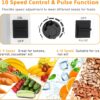 Blender Smoothie Maker - 1500W Blender Mixer with 10 Speed Control, 2L BPA-Free Professional Food Blender, 6 Stainless Steel Blade Jug Blenders with Pulse Function for Smoothie, Shakes, Juices, Ice - Image 5