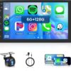 Hodozzy Android 6G+128G 8-core Double DIN Car Stereo Wireless CarPlay and Android Auto, 7 Inch Touch Screen Car Radio Bluetooth 2 Din GPS Navigation/WiFi, DSP AM/RDS/FM Radio MirrorLink, With Camera - Image 2