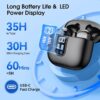 Wireless Earbuds Bluetooth 5.4, in Ear buds 6-Mic ENC Noise Cancelling(Clearer Call) Mini Earphones Deep Bass HiFi Stereo,LED Power Display 35H Playtime IP7 Waterproof Headphones for Android iOS Black - Image 8