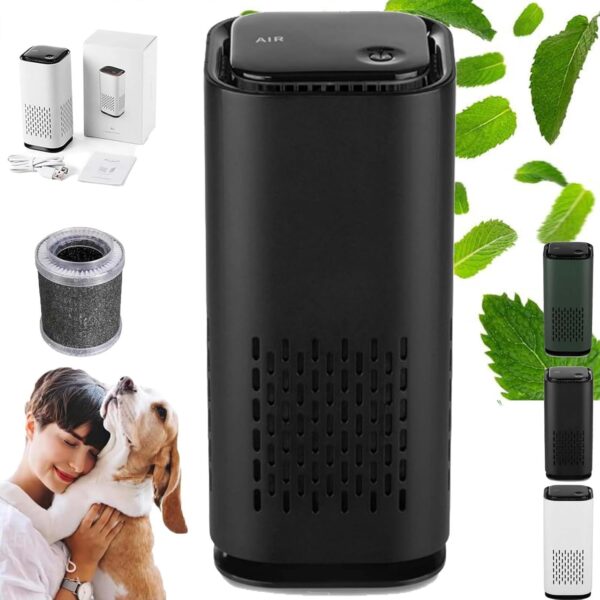 NEW Pet Air Purifier, 3-in-1 Filters, Pet Air Purifiers for Home Cat Pee Smell, Covers Up to 990 Ft², Quiet 360° intake Air Cleaner for Dust Smoke Odor Dander (Black) - Image 3