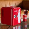 Mini Fridge For Bedrooms 4L Small Fridge 6 Can Table Top Fridge Quiet Mini Fridges For Skincare Office Food Drinks Kids Home Car & Travel 12v Portable Cooler Warmer Refrigerator by Coca-Cola, PB Red - Image 8