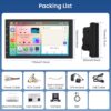 Hodozzy Android 6G+128G 8-core Double DIN Car Stereo Wireless CarPlay and Android Auto, 7 Inch Touch Screen Car Radio Bluetooth 2 Din GPS Navigation/WiFi, DSP AM/RDS/FM Radio MirrorLink, With Camera - Image 8