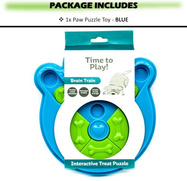 Dog Toys PAW shape Dog PUZZLE Toys Interactive Dog Toys for Boredom Hide Treat and Train Interactive Dog Toy Dog Enrichment Toy Fun Game for Slow Feeding Dog Puzzle Feeder (Blue, Paw) - Image 3