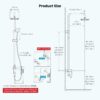 gotonovo Outside Shower Fixture Wall Mount Matte Black SUS 304 Stainless Steel Triple Function with Hand Sprayer and Tub Spout 8 Inch Rainfall Shower Head Shower faucet Set Bathroom Complete Set - Image 7