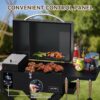 Onlyfire BBQ Wood Pellet Grill Smoker with Foldable Cart, Meat Probe, 2 Tiers Cooking Area, Portable Tabletop Grilling Stove for Outdoor Kitchen Cooking Smoke and Roast, RV Camping, Black GS343 - Image 6