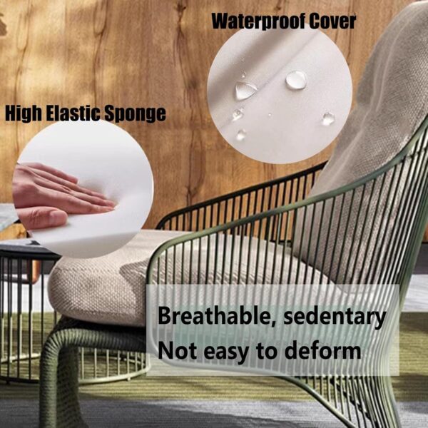 KPHYMOD 3 Pieces Patio Furniture Set, Outdoor Wicker Conversation Sets W 2 Chairs And Coffee Table For Porch Poolside Backyard Balcony(Size:Red) - Image 5