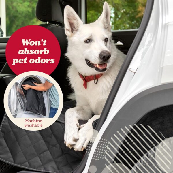 Lusso Gear Dog Car Seat Cover for Back Seat, Protects from Scratches, Scuffs, Shedding, Mud, & More, 100% Waterproof, Non-Slip Cover Stays Securely in Place, Fits Your Car, Truck, Auto (Black) - Image 8