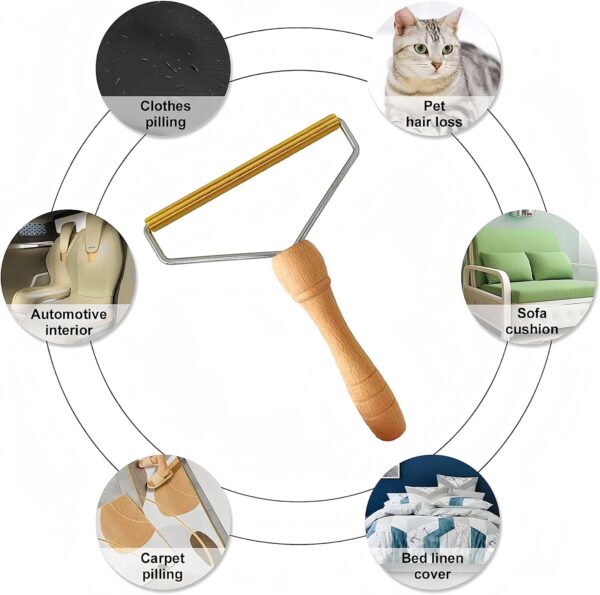 Lint Remover Pet Dog Cat Hair Remover for Carpet Scraper Lint Cleaner Pro Lint Remover uk, Portable Lint Roller Ball Fur Fluff Remover Lint Fabric Shaver Carpet Hair Remover Tool - Image 9