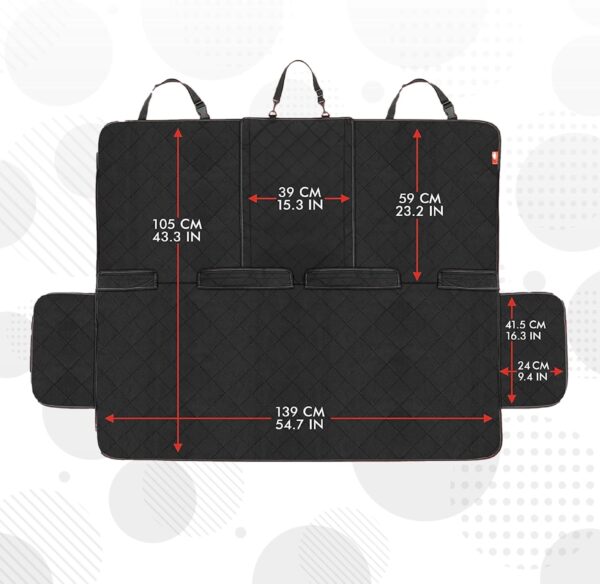 Lusso Gear Dog Car Seat Cover for Back Seat, Protects from Scratches, Scuffs, Shedding, Mud, & More, 100% Waterproof, Non-Slip Cover Stays Securely in Place, Fits Your Car, Truck, Auto (Black) - Image 10