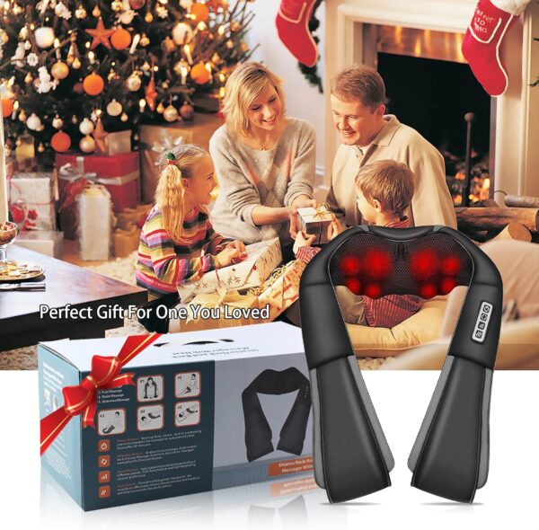 Neck Massager, Deep Tissue 3D Kneading, by iKristin, Portable, with Heat, Shiatsu Massager for Neck, Back, Shoulder, Foot and Leg, at Home and Car, Suitable for Women and Men. - Image 8
