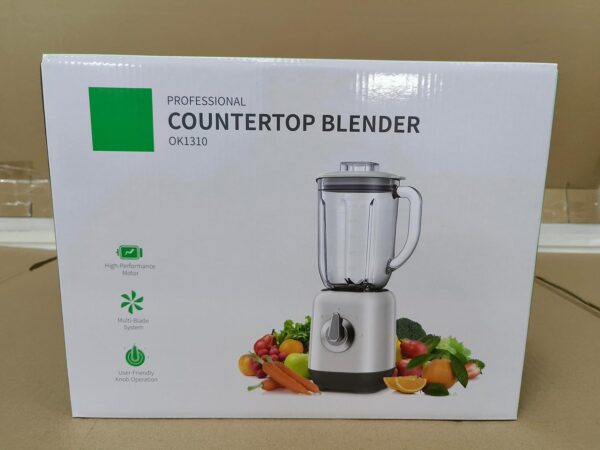 SHARDOR Blender Smoothie Maker with 6 Sharp Stainless Steel Blades, Glass Jug, 2 Speed and Pulse Ice Crushing For Milkshake, Juice, Baby Food and Vegetable Drinks, 1L Capacity - Image 8