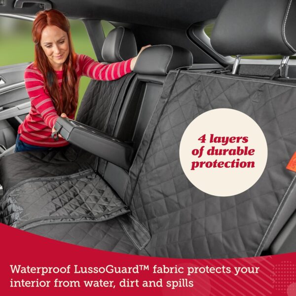 Lusso Gear Dog Car Seat Cover for Back Seat, Protects from Scratches, Scuffs, Shedding, Mud, & More, 100% Waterproof, Non-Slip Cover Stays Securely in Place, Fits Your Car, Truck, Auto (Black) - Image 6