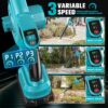 TASDISE Leaf Blower, Cordless Garden Blower for Makita 18V Battery, 2 in 1 Leaf Blower, Garden Vacuum, Electric Leaf Blower and Vacuum, 3-Speed Control, Leaf Hoover for Garden, Patio, Lawn, no Battery - Image 5
