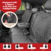 Lusso Gear Dog Car Seat Cover for Back Seat, Protects from Scratches, Scuffs, Shedding, Mud, & More, 100% Waterproof, Non-Slip Cover Stays Securely in Place, Fits Your Car, Truck, Auto (Black) - Image 4