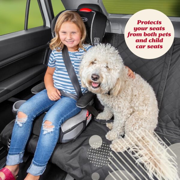 Lusso Gear Dog Car Seat Cover for Back Seat, Protects from Scratches, Scuffs, Shedding, Mud, & More, 100% Waterproof, Non-Slip Cover Stays Securely in Place, Fits Your Car, Truck, Auto (Black) - Image 5