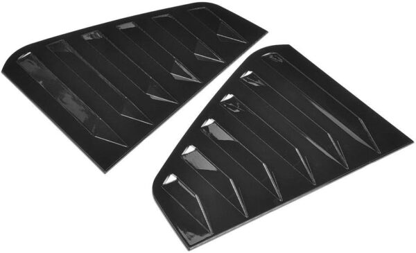 Qiilu Side Vent Window Scoop Louver Trim, 1 Pair of Side Vent Window Scoop Louver Trim Car Modification Fit for R Mk7/Mk7.5 2013-2020(Bright black) - Image 10
