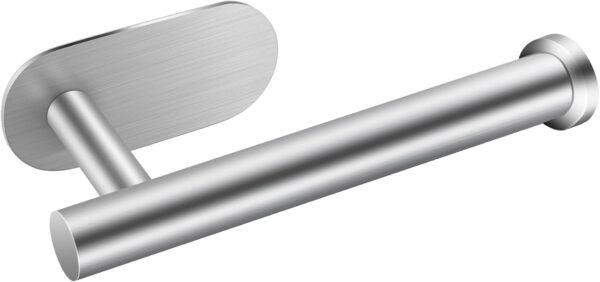 Toilet Roll Holder Wall Mounted with Self Adhesive, Stainless Steel Toilet Tissue Paper Holder for Bathroom Washroom Kitchen - Waterproof, Rust Resistant, Rustproof, No Drilling Required - Image 2
