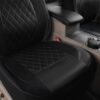 KKnoon 9 Pieces Car Seat Cover PU Leather Seat Protector Full Set Automobile Interior Accessories for Car SUV Vehicle - Image 7