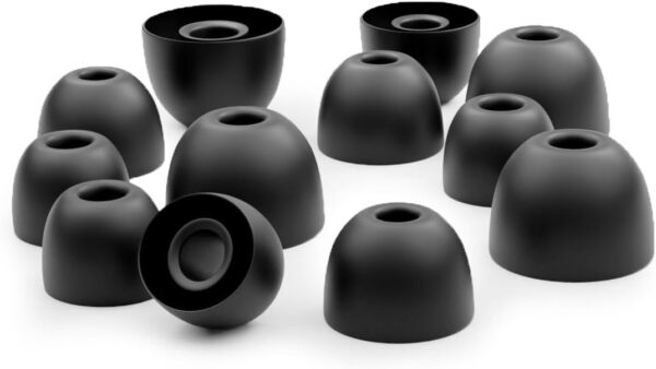 Okuli Set of 12 Silicone EarBuds Ear Tips For BEATs Studio Buds, Fit Pro Earphones in Black - Image 6