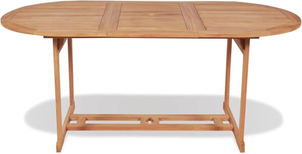 Rantry Garden Table 180x90x75 cm Solid Teak Wood, Outdoor Table for the Balcony, Picnic, Backyard and Patio Camping Table Garden Dining Furniture Type1 - Image 4