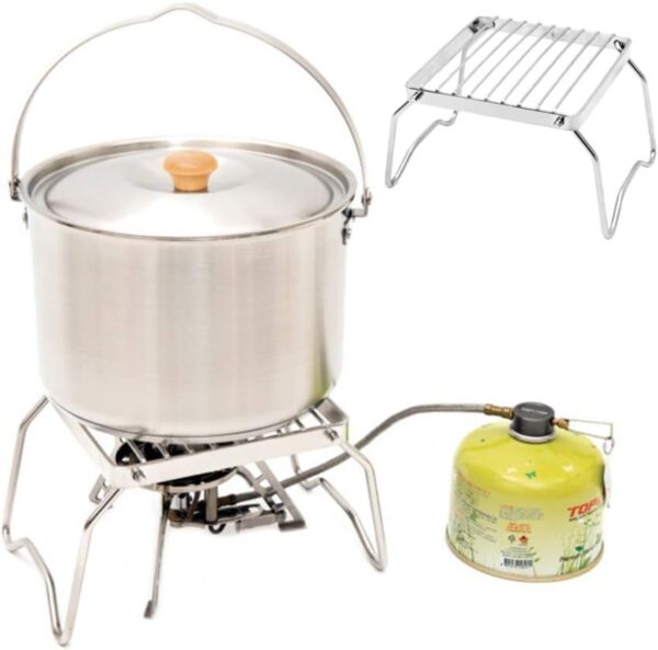 BESPORTBLE Portable Camping Grill Stainless Steel Folding Grill Mini Pocket BBQ Tools Barbecue Tool Accessories for Park Camping (17x15.5x9.5cm) - Image 10