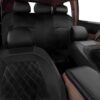 KKnoon 9 Pieces Car Seat Cover PU Leather Seat Protector Full Set Automobile Interior Accessories for Car SUV Vehicle - Image 3