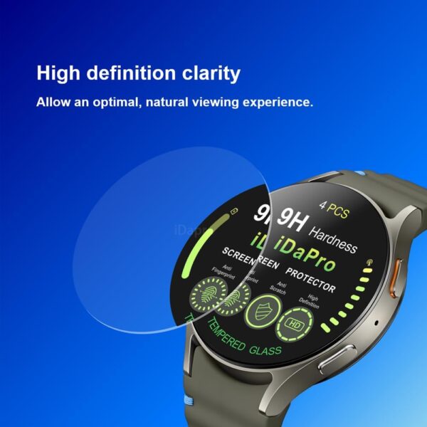 iDaPro Screen Protector for SAMSUNG Galaxy Watch 4 Classic 42mm 【42mm is Dial Size ，Not screen protector Size】 Smartwatch [4 Pack] Tempered Glass Anti-Scratch Bubble-Free Easy Installation - Image 10