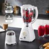 Geepas 550W 2 in 1 Food Jug Blender with 1.5L BPA Free Jar | 4 Sharp Stainless Steel Blades with 4 Speed Pulse Function | Ice Crusher, Mill, Coffee/Spice Grinder & Smoothie Maker - 2 Year Warranty - Image 3