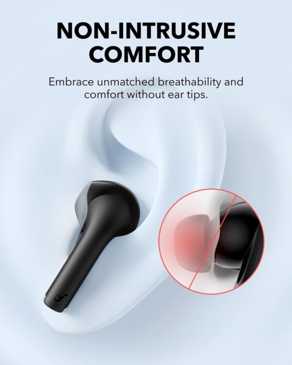 soundcore K20i by Anker, Semi-in-Ear Earbuds, Bluetooth Wireless, 36H Playtime, Fast Charge, Clear Sound, Comfortable Fit, ENC 2-Mic Clear Calls, Custom EQ, IPX5, Bluetooth 5.3, App Control - Image 3