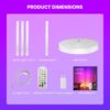 Lastar LED Floor Lamp, RGB Corner Floor Lamp 360° Mood Lighting, Standing Lamp with APP/Remote/DIY Mode/Music Sync/Microphone/Speed Adujut/Timer Floor Lamps for Living Room, Bedroom, and Gaming Rooms - Image 9