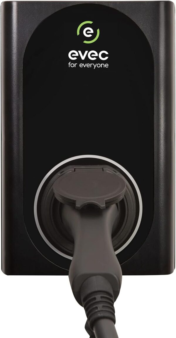 evec VEC02 | EV charger | Electric Vehicle Charger | Type 1, Type 2 | 22kW | Untethered | Triple Phase | Wall Mount | Commercial EV Charger| Level 2 Charger | Black - Image 4