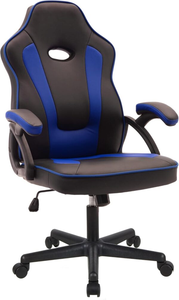 Play haha.Gaming chair Office chair Swivel chair Computer chair Work chair Desk chair Ergonomic Chair Racing chair Leather chair PC gaming chair (Blue) - Image 2
