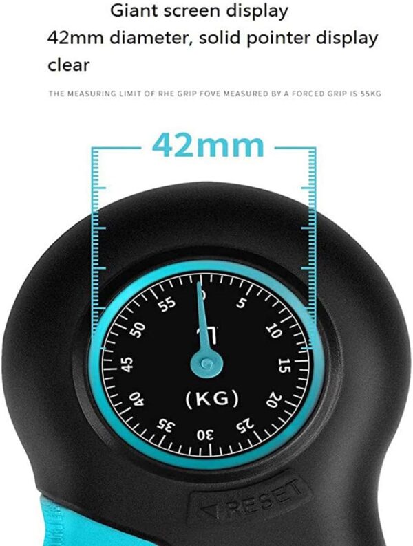 Lseqow Hand Grip Dynamometer, Hand Exerciser Hand Grip Strength Meter Strengthener Digital Hand Dynamometer Grip Strength Measurement Wrist Strengthener, Blue - Image 5