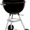 Weber Classic Kettle Charcoal Grill Barbecue, 47cm | BBQ Grill with Lid Cover, Lid Thermometer, Stand & Wheels | Freestanding Outdoor Oven & Cooker with Porcelain-Enamelled Bowl - Black (1231004) - Image 2