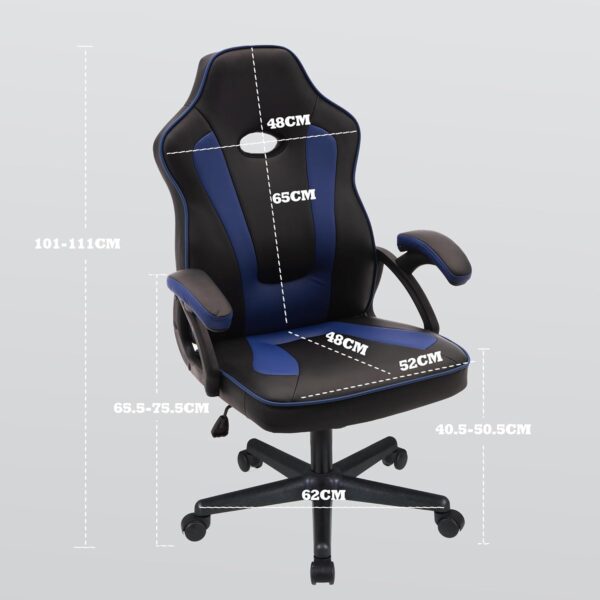 Play haha.Gaming chair Office chair Swivel chair Computer chair Work chair Desk chair Ergonomic Chair Racing chair Leather chair PC gaming chair (Blue) - Image 12