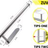 Zuvo Kitchen Roll Holder Under Cabinet – 30 cm Stainless Steel, Self-Adhesive or Screw Mount, Rustproof and Durable Solution for Paper Rolls, Silver - Image 5