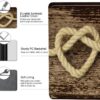 Wood Printed Case Compatible with All-New Amazon Kindle Fire HD 8 & 8 Plus Tablet (12th Gen/10th Gen, 2022/2020 Release) 8 Inch Thin Premium PU Leather Folio Case Cover (heart rope) - Image 6