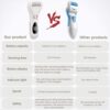 Electric Foot File Pedicure Remover feet Hard Skin Shaver Rechargeable Waterproof Tools Foot Scrubber Pedicure kit for Cracked Heels and Dead Skin with 5 Replacement Head - Image 5
