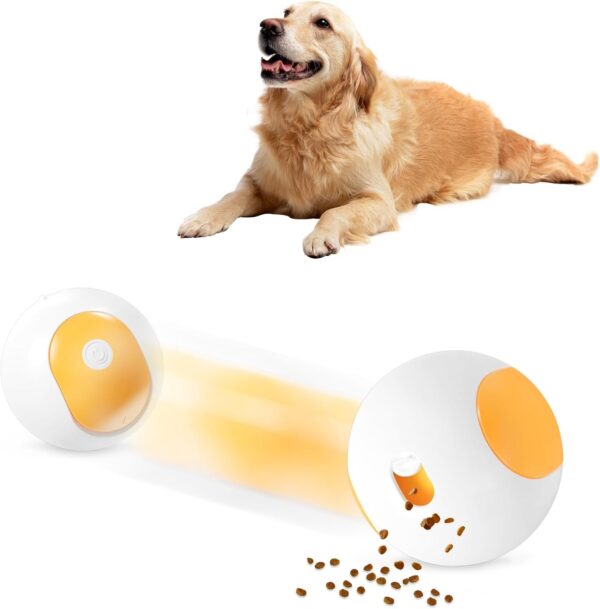 Intelligent Interactive Dog Treat Dispenser Toy - Electronic Dog Treat Ball, Automatic Dogs Food Feeder Enrichment Stimulation Toy, Puppy Slow Eating Treat Ball Toy for Boredom/Training, Dog Gift - Image 2