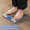 Vitafit 250kg Digital Bathroom Scales for Body Weight and BMI Via Smart APP, High Accuracy Assured by Weighing Professional SINCE 2001, 8mm Tempered Glass, Extra Large Blue Backlit LCD, Silver - Image 8