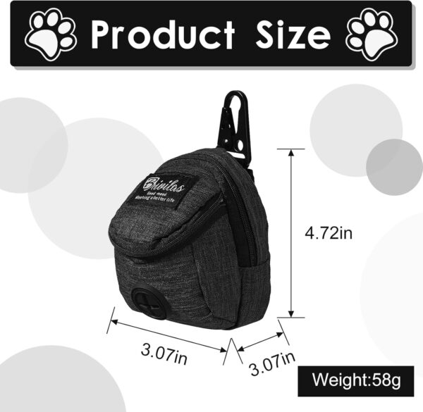 FuninCrea Dog Treat Pouch Bag, Dog Treat Bag with Built-in Poop Bag Dispenser Dog Training Treat Pouch for Walking Oxford Cloth Dog Training Bag for Travel Outdoor Training (Green) - Image 4