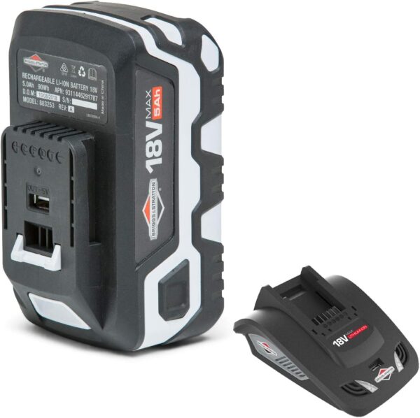 Sprint 18V Lithium-Ion Leaf Blower Kit 18LBK, Powered by Briggs & Stratton, Including 5Ah Battery and Charger, 225 km/h Air Velocity, 5 Years Warranty - Image 7