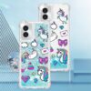 Glitter Liquid Sparkle for Motorola Moto G Power 5G 2024 Cover Christmas Glitter Case Cute Flowing 3D Quicksand Bling Plastic Soft Clear Personalized Floating Phone Case Bling Liquid,Purple Unicorn - Image 8