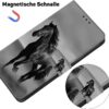 GLANDOTU Samsung Galaxy A14 5G/4G Phone Case, Stand Flip PU Leather Case with [Credit Card Holder],Folio Book Protective Cover Case for Samsung Galaxy A14 5G/4G Case -Black Horse - Image 7
