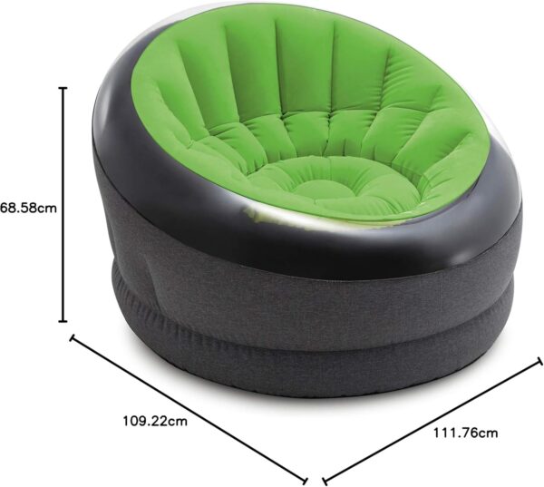 Intex Inflatable Empire Chair, 44" X 43" X 27", Vinyl, Green - Image 4