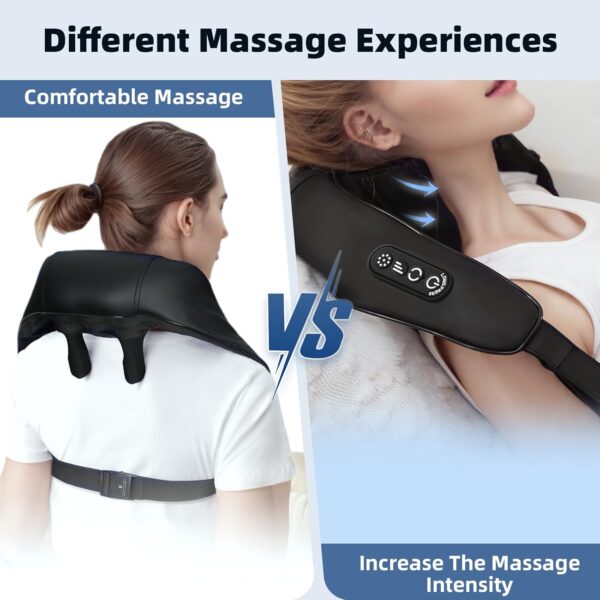 Neck and Shoulder Massager, Shiatsu Neck and Shoulder Massager with Heat, Deep Tissue 4D Kneading Shiatsu Massager, Electric Massager for Neck, Back, Shoulder and Leg, Ideal Present for Women Men - Image 6