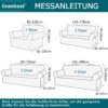 Granbest Premium Fashion Jacquard Sofa Covers 3 Seater, Anti-wrinkle Super Stretch Couch Cover, Non Slip Sofa Slipcover for Living Room (3 Seater, Grey) - Image 7