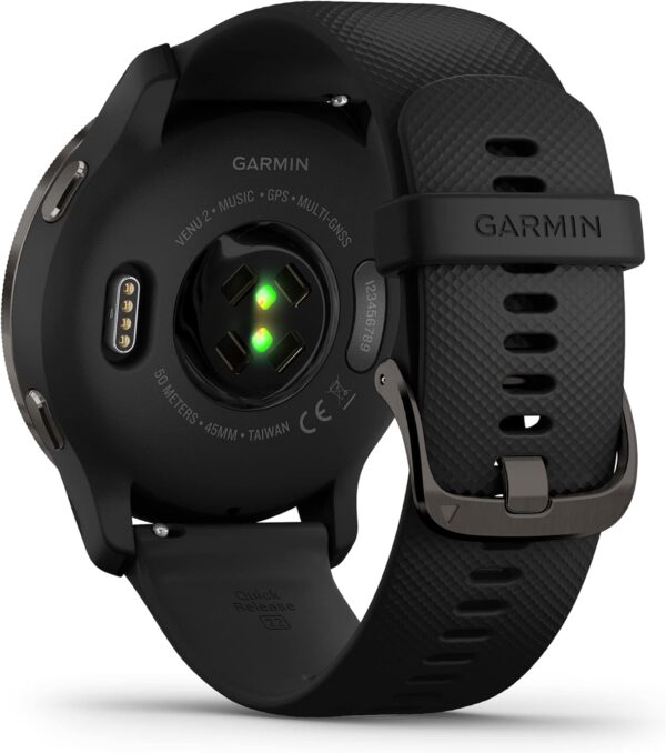 Garmin Venu 2 GPS 43mm Smartwatch, AMOLED Touchscreen, All-day Advanced Health & Fitness Features, Music Storage, Wellness Smartwatch with up to 11 days battery life, Black - Image 3