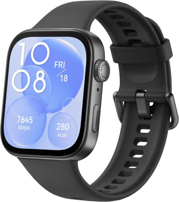 HUAWEI WATCH FIT 3 Smartwatch for men women, iOS & Android, Up to 10 Days Battery Life, Bluetooth Calls, GPS Smartwatch, Aluminum Case, AMOLED Display, Health&Fitness Tracker, Black Strap - Image 2